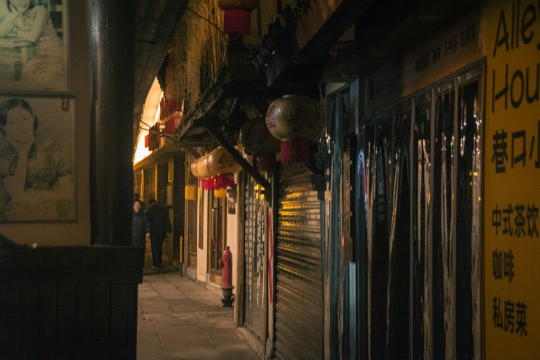 Traditional shops and stone lanes in Ciqikou Ancient Town