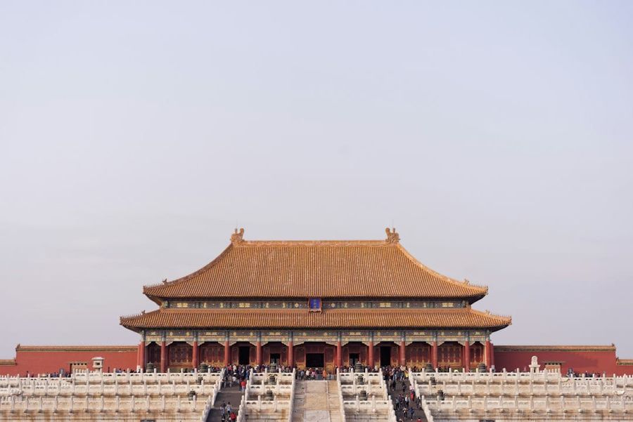 Forbidden City imperial palace courtyard in Beijing