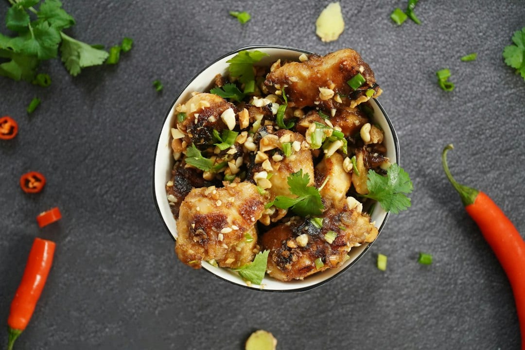 Kung pao chicken with peanuts