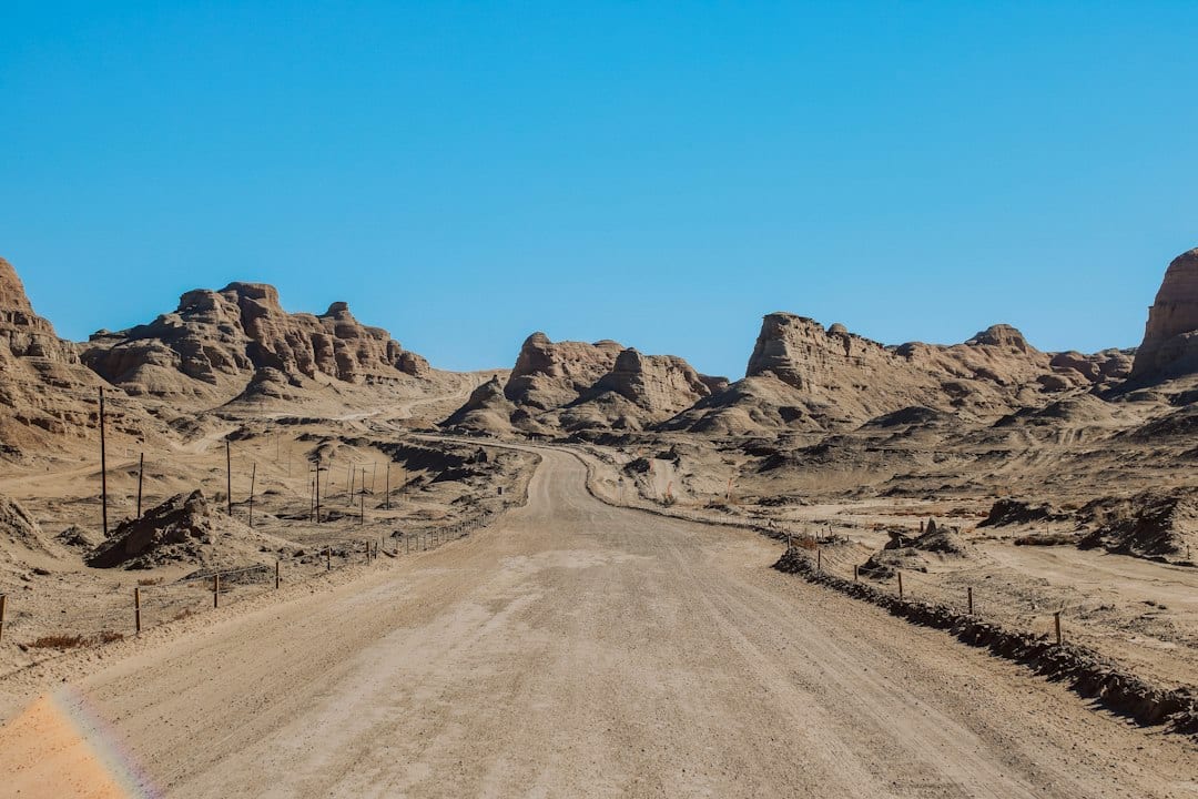Northwest China desert road travel adventure