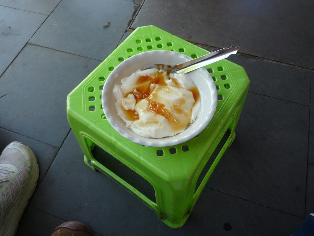 Creamy Tibetan yogurt with honey drizzle