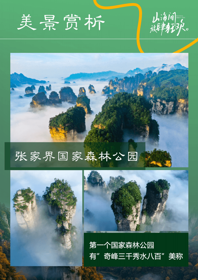 日出時分的張家界雲霧峰林
